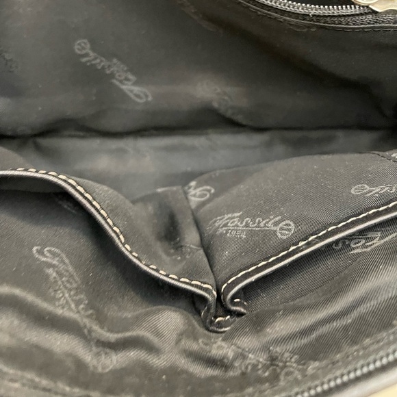 Fossil VTG Womens Tapestry 70’s Vibe Charm Hand Bag Purse Key Elegant Simple - Picture 13 of 16